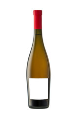 Бутылка вина изолированная на белом фоне, сохраненный обтравочный контур Wine bottle isolated on white background, clipping path saved