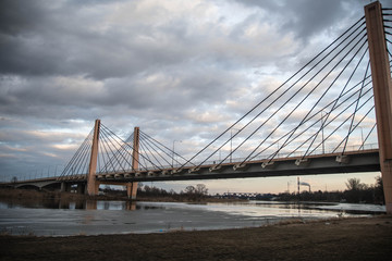 Fototapeta na wymiar Most Milenijny Odra Wrocław. Polska . Europa
