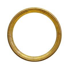Golden frame for paintings, mirrors or photo isolated on white background