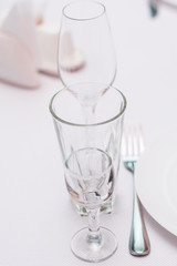 dinner table for dinner and breakfast plate glass glass spoon spoon tablecloth and tableware