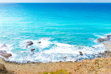 Sea or ocean, rocks and waves