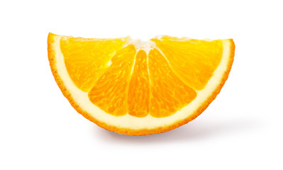 Orange fruit. Orang slice isolate on white.