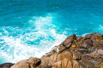 Sea or ocean, rocks and waves