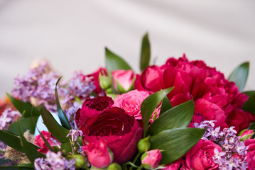 Spring flowers bouquet, close-up. International women's day 8 march gift 