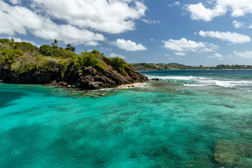 Saint Vincent and the Grenadines,   view from fort Fort Duvernette