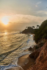 Aerial View of Acid Beach in Sri Lanka