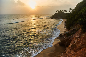 Aerial View of Acid Beach in Sri Lanka