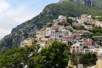 Naklejka premium General view of Positano Town in Naples, Italy