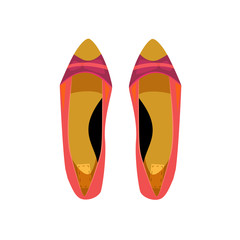 Pink woman shoes illustration