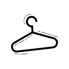 Hanger for clothes on a white background - Vector