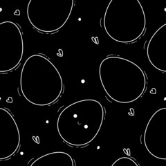 Seamless pattern with easter eggs