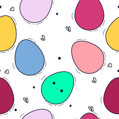 Seamless pattern with easter eggs
