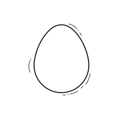 Simple egg on a white background - Vector