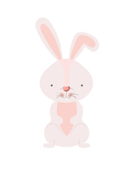 cute rabbit isolated icon