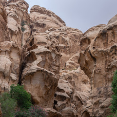 Bizarre rock formations in Little Petr, Jordan