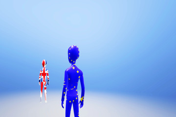Brexit concept. 3D illustration.
