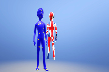 Brexit concept. 3D illustration.