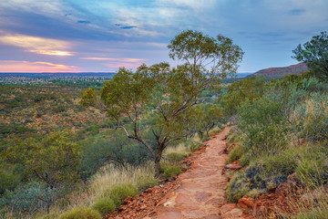 hiking kings canyon at sunset, watarrka national park, northern territory, australia 21