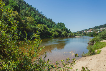 Fototapeta na wymiar portuguese river Mondego in summer