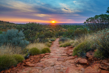 hiking kings canyon at sunset, watarrka national park, northern territory, australia 35