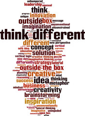 Think different word cloud