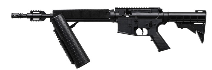pneumatic rifle isolated on white