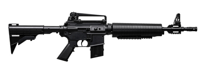 pneumatic rifle isolated on white
