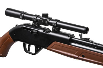 pneumatic rifle isolated on white