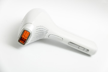 Portable IPL Laser Hair Epilation Device Isolated on White Background