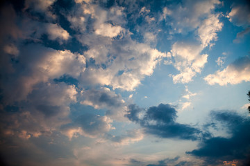 Naklejka na ściany i meble Beautiful, dramatic clouds and sky