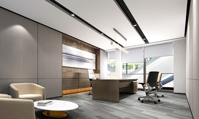 3d render of modern office interior