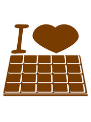 herz i love liebe schokolade hunger essen diät lecker süßigkeit tafel naschen ungesund fett dick fressen sünde block clipart design