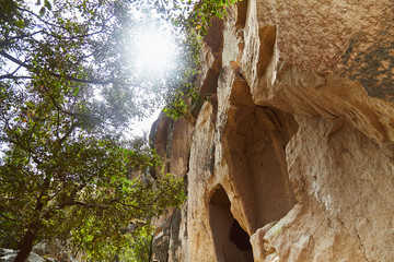Fototapeta premium Views of Cappadocia volcanic kanyon cave houses in Turkey