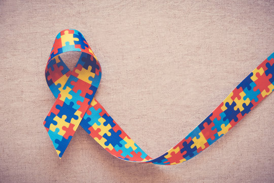 puzzle ribbon for autism awareness