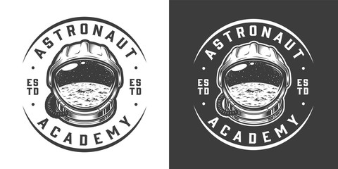 Vintage monochrome space logo