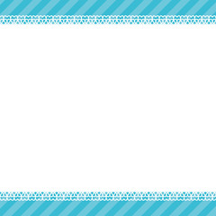 レースのフレーム素材（ブルー）