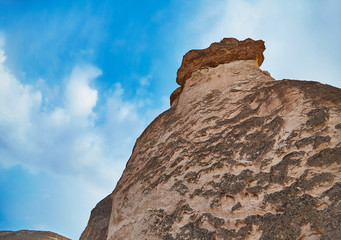 Views of Cappadocia volcanic kanyon cave houses in Turkey