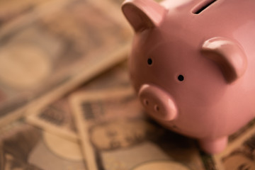 豚の貯金箱とお金のイメージ