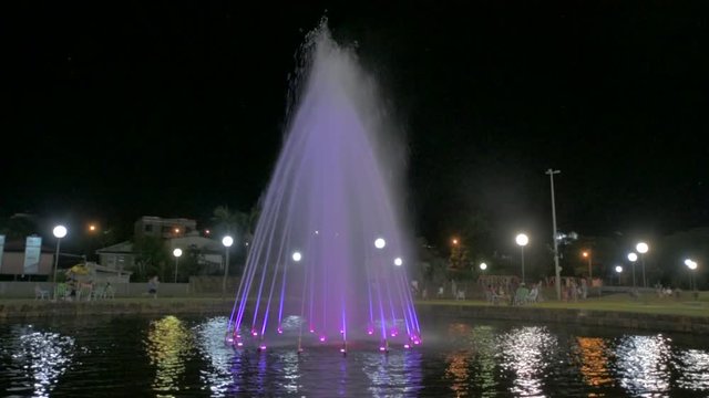 water fountain lights