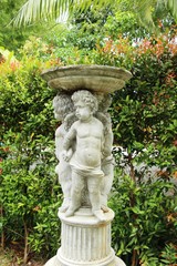 Decorative statue is beauty in the garden