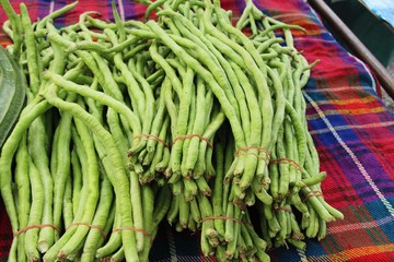 Long bean for cooking at street food