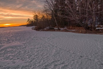 Winter in the Boundary Waters Canoe Area of northern Minnesota