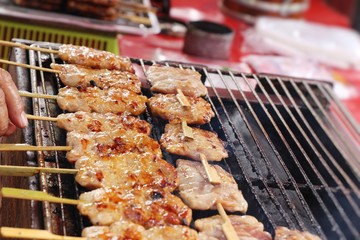 Roasted pork is delicious at street food