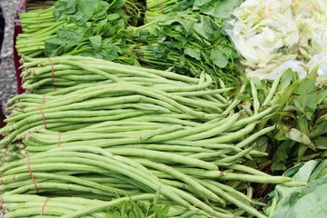 Long bean for cooking at street food