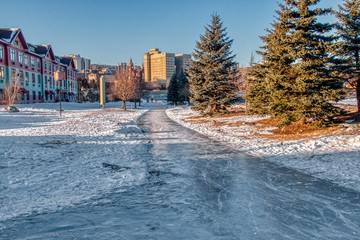 Frozen Lake Superior in Duluth, Minnesota