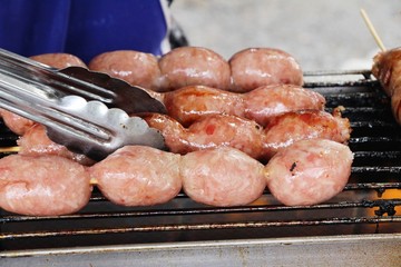 grilled sausage asia delicious at street food