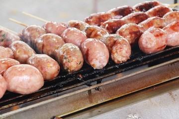 grilled sausage asia delicious at street food