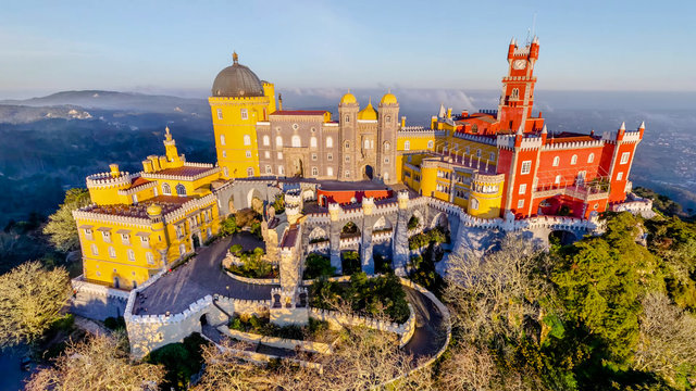 Vista do Palácio da Pena em Sintra Portugal