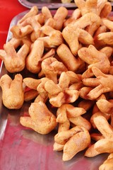 Fried sausage is delicious at street food