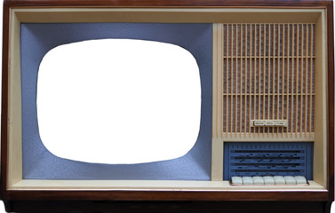 No logo retro tv 1960s. Old Soviet TV. Sample design of Belarusian equipment.